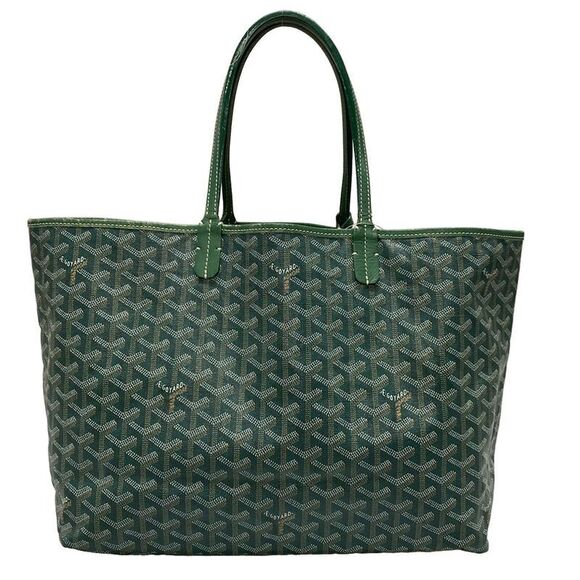 Goyard Tote Bag Saint Louis PM Green Leather - Picture 3 of 15